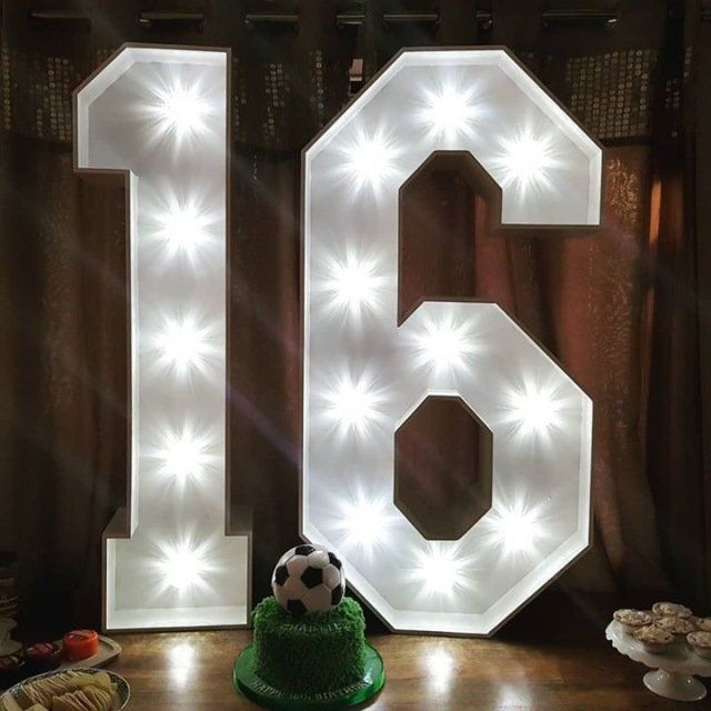 light up Numbers for hire
