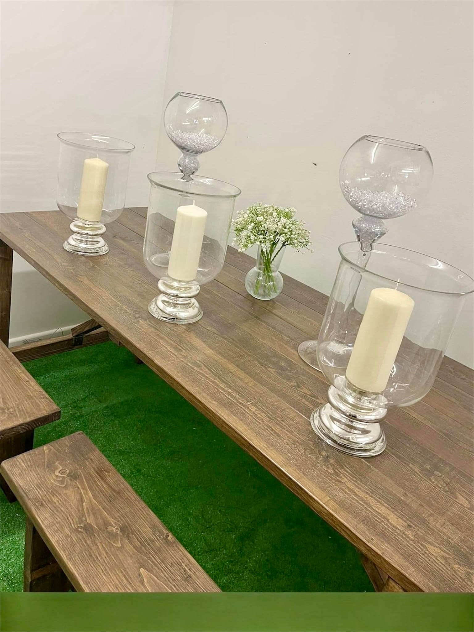 Glass wedding Candle holder