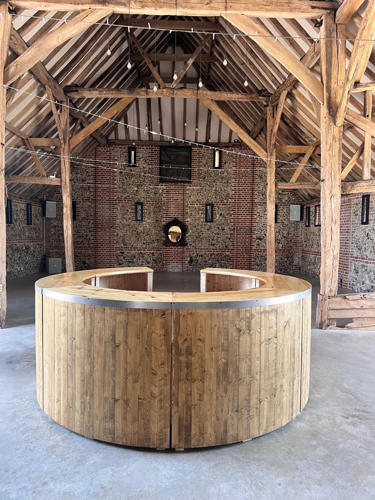 bar hire, rustic bar essex
