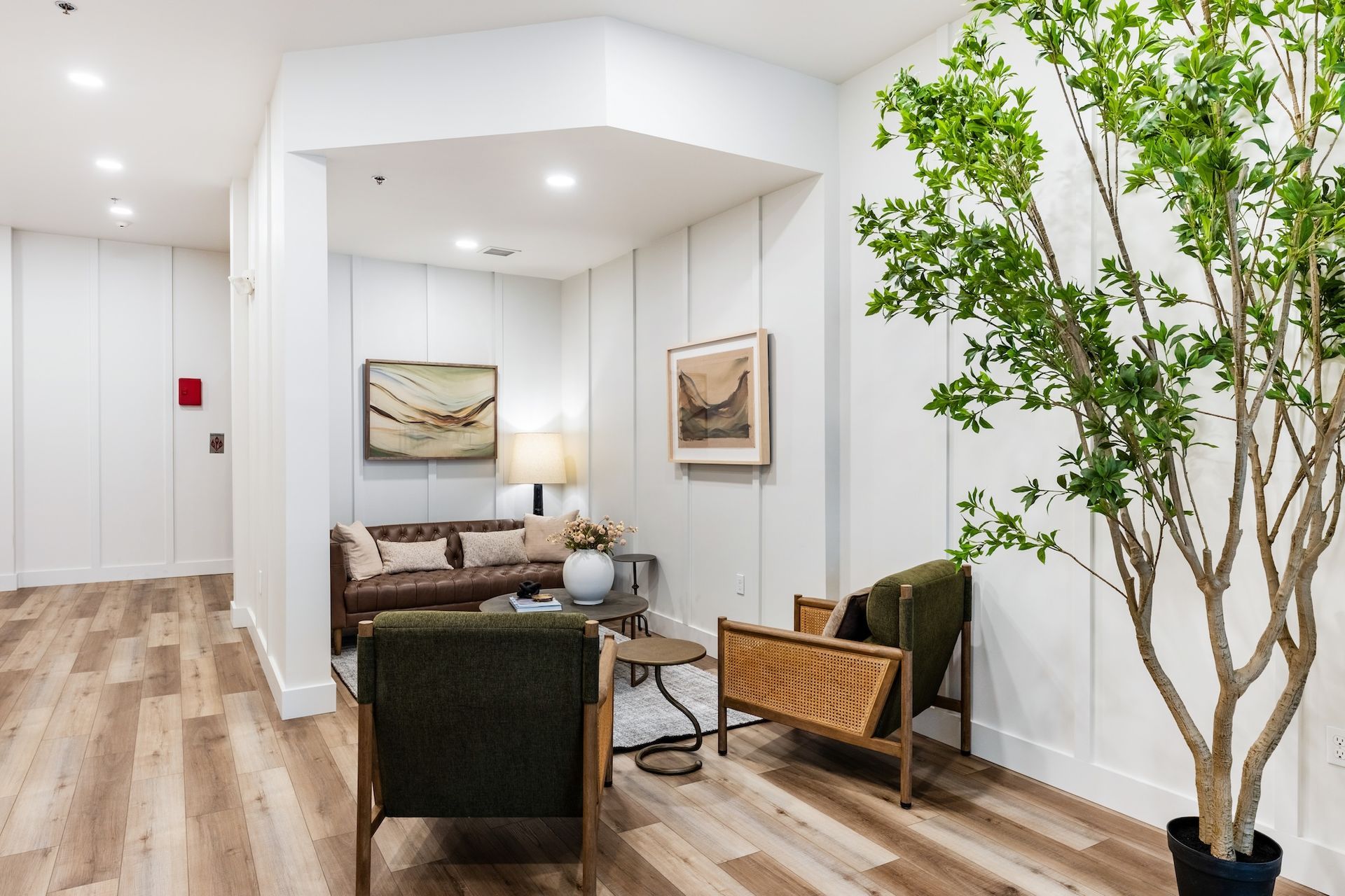 seating area at 7 hills building at queen anne collection