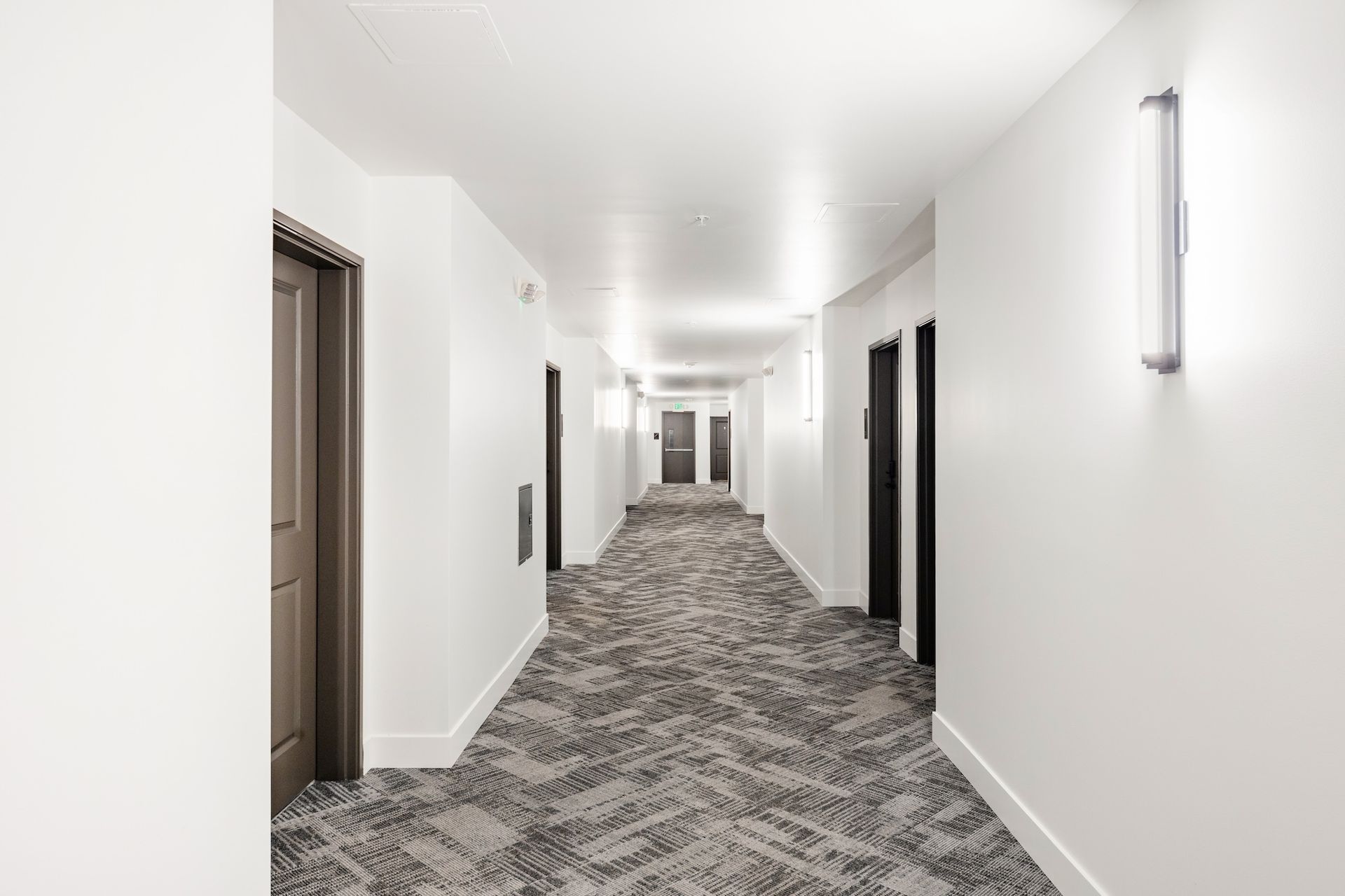 hallway at 7 hills apartments at queen anne collection