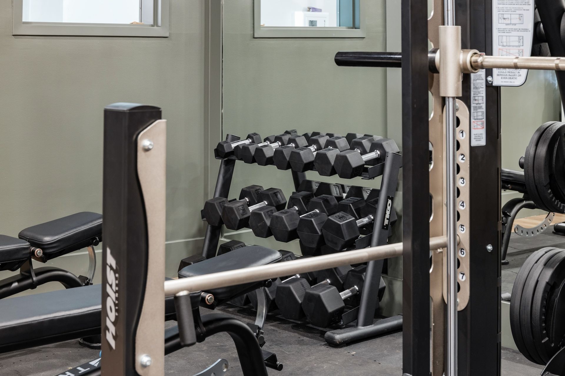free wights in gym