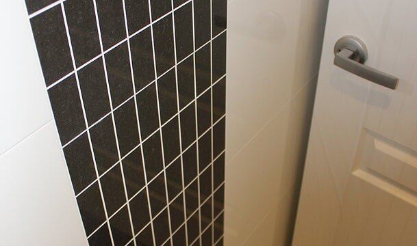 Bathroom Wall Tiles & Door — Craig Allman Construction Pty Ltd In Fernhill, NSW