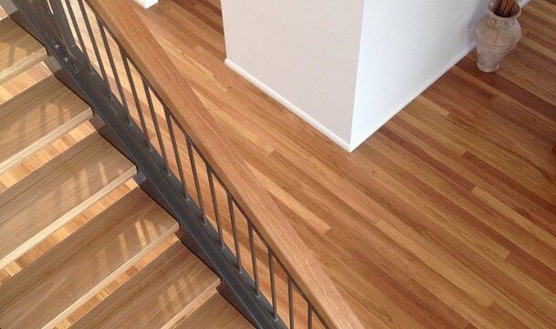Wooden Staircase & Railing — Craig Allman Construction Pty Ltd In Fernhill, NSW