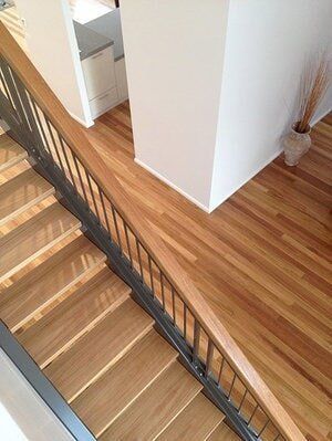 Wooden Staircase & Railing — Craig Allman Construction Pty Ltd In Fernhill, NSW