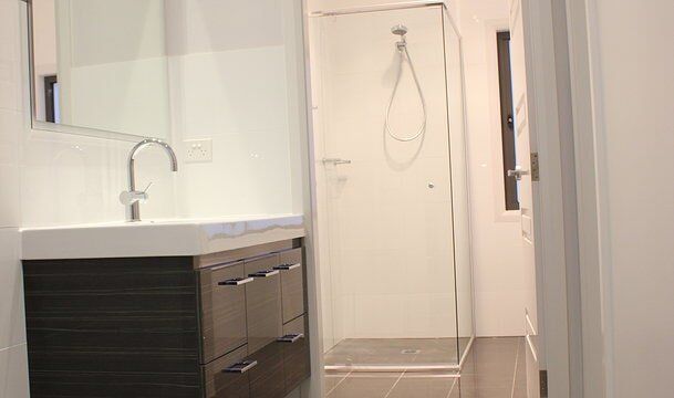 Bathroom Vanity & Shower — Craig Allman Construction Pty Ltd In Fernhill, NSW