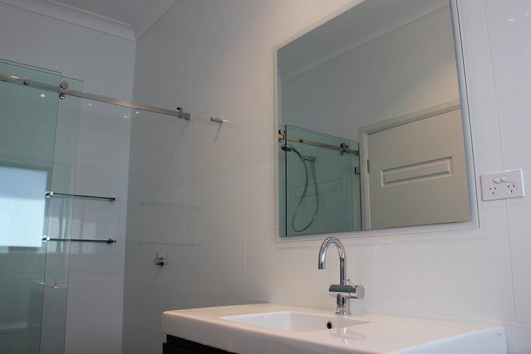 Bathroom Vanity & Mirror — Craig Allman Construction Pty Ltd In Fernhill, NSW