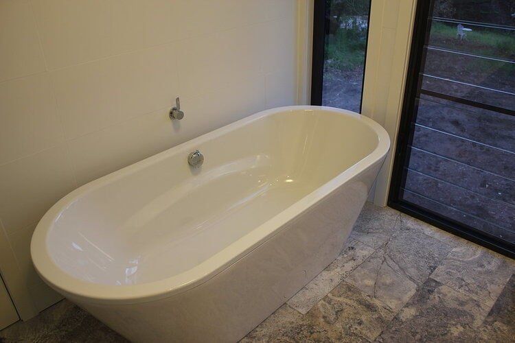 White Freestanding Bath — Craig Allman Construction Pty Ltd In Fernhill, NSW