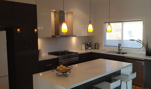 Modern Black & White Kitchen — Craig Allman Construction Pty Ltd In Fernhill, NSW