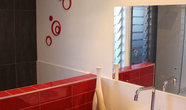 Red Tiled Partition — Craig Allman Construction Pty Ltd In Fernhill, NSW