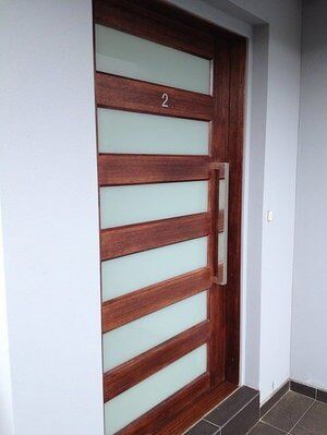 Wooden Front Door — Craig Allman Construction Pty Ltd In Fernhill, NSW