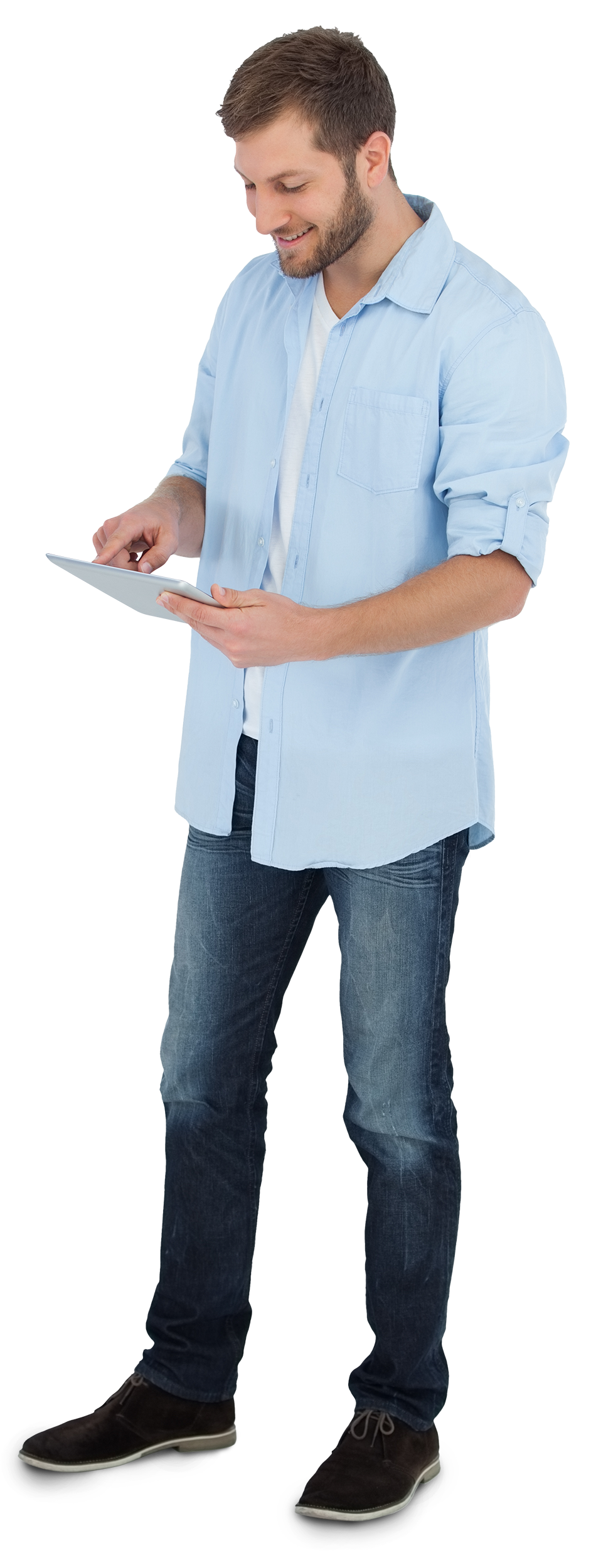 Man holding iPad