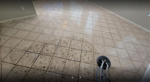 Arizona Carpet and Tile Steamers, Inc.- Steam cleaning tile floors to remove grime and restore shine in Mesa, AZ home
