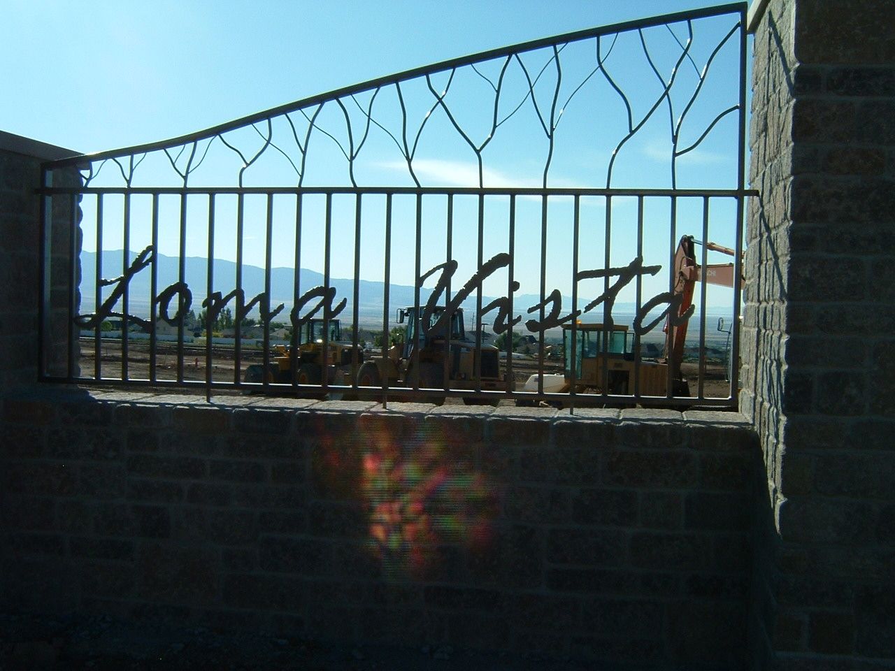 Metal fence with 