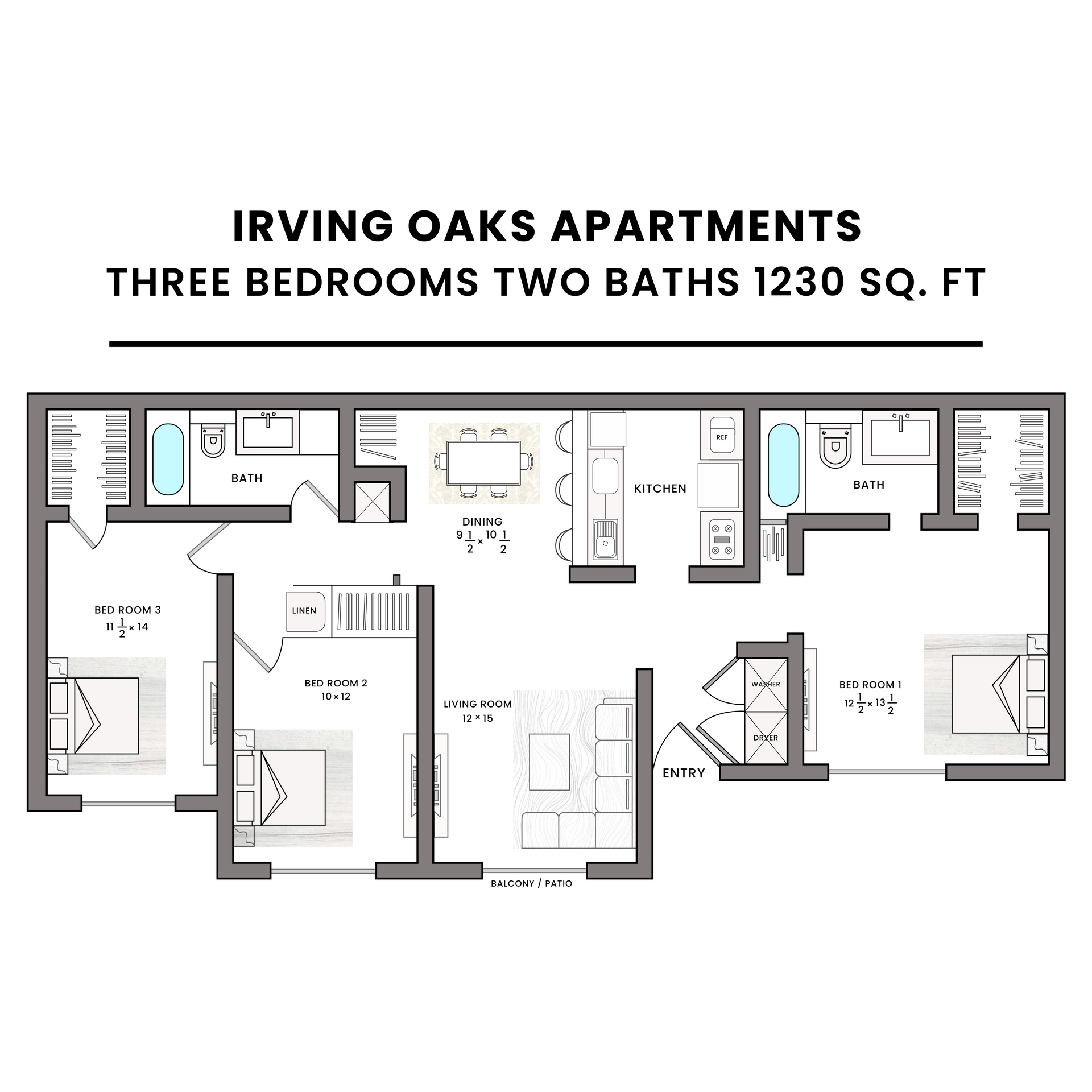 C1 – 3 BED, 2 BATH