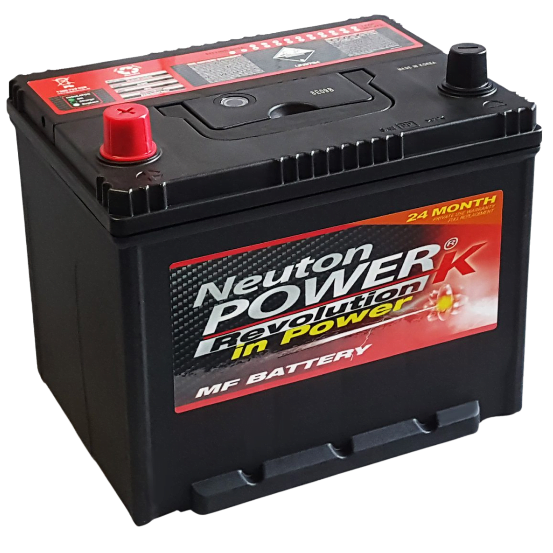a newton power battery with a red cap