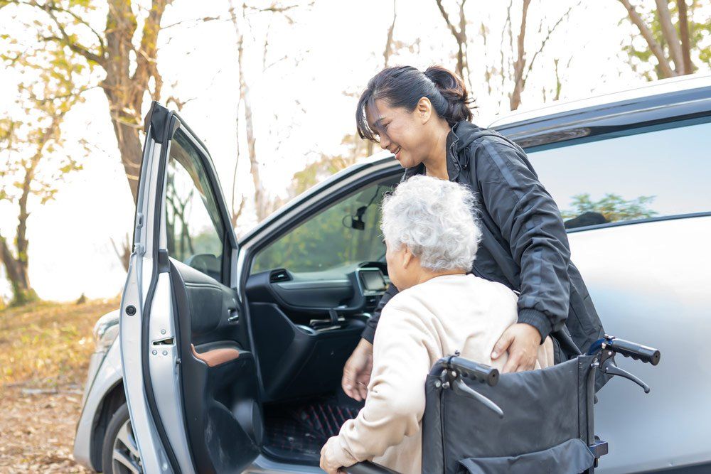 Helper Assisting Elderly Woman — Better Access Support Services In Wyreema, QLD