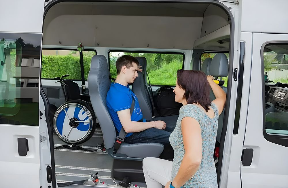 A Woman and a Man in a Van — Better Access Support Services In Wyreema, QLD