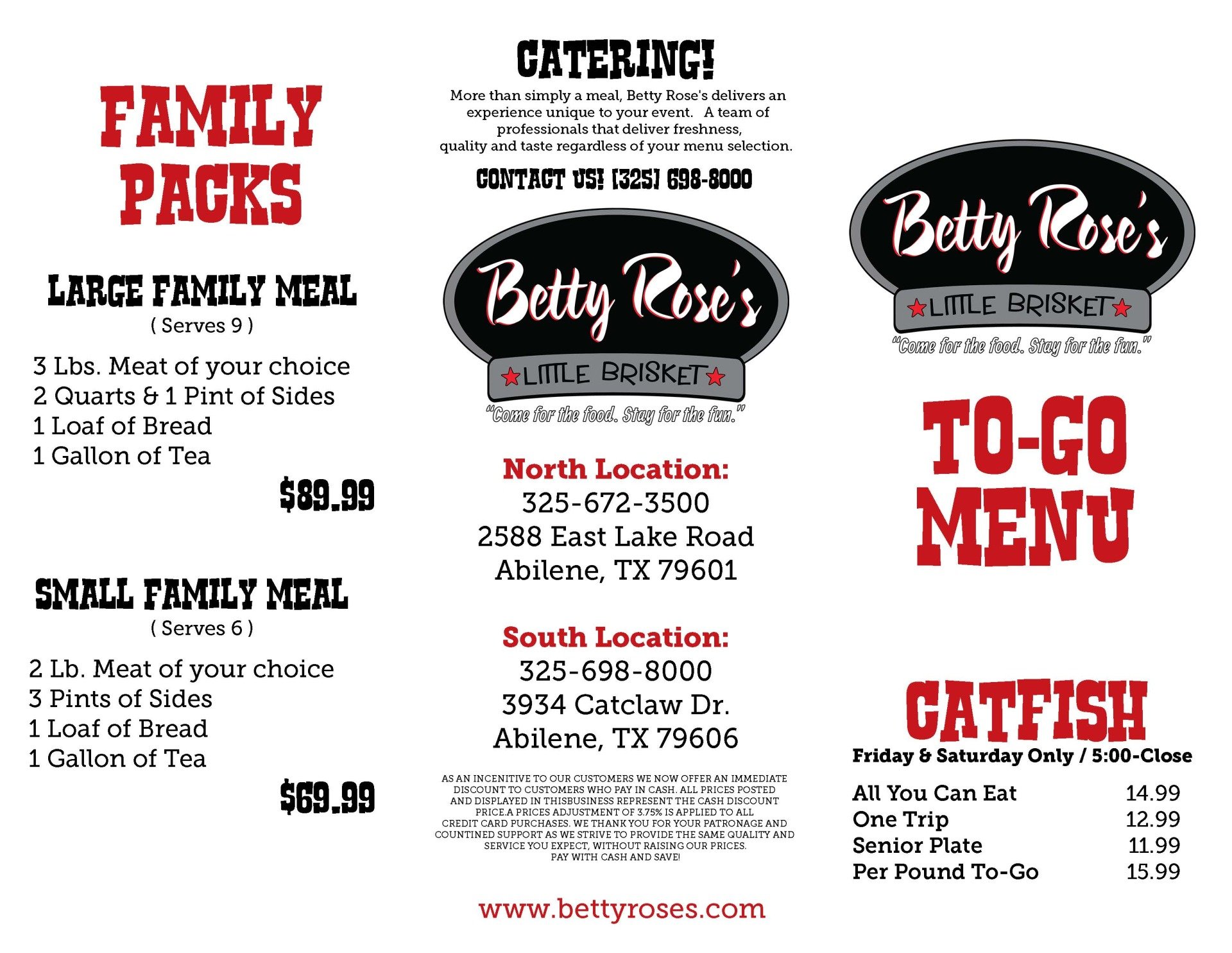 Texas Style Cooking Abilene, TX Betty Rose's Little Brisket