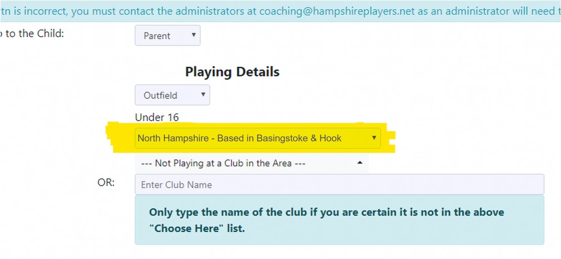 A screen shot of a website that says playing details