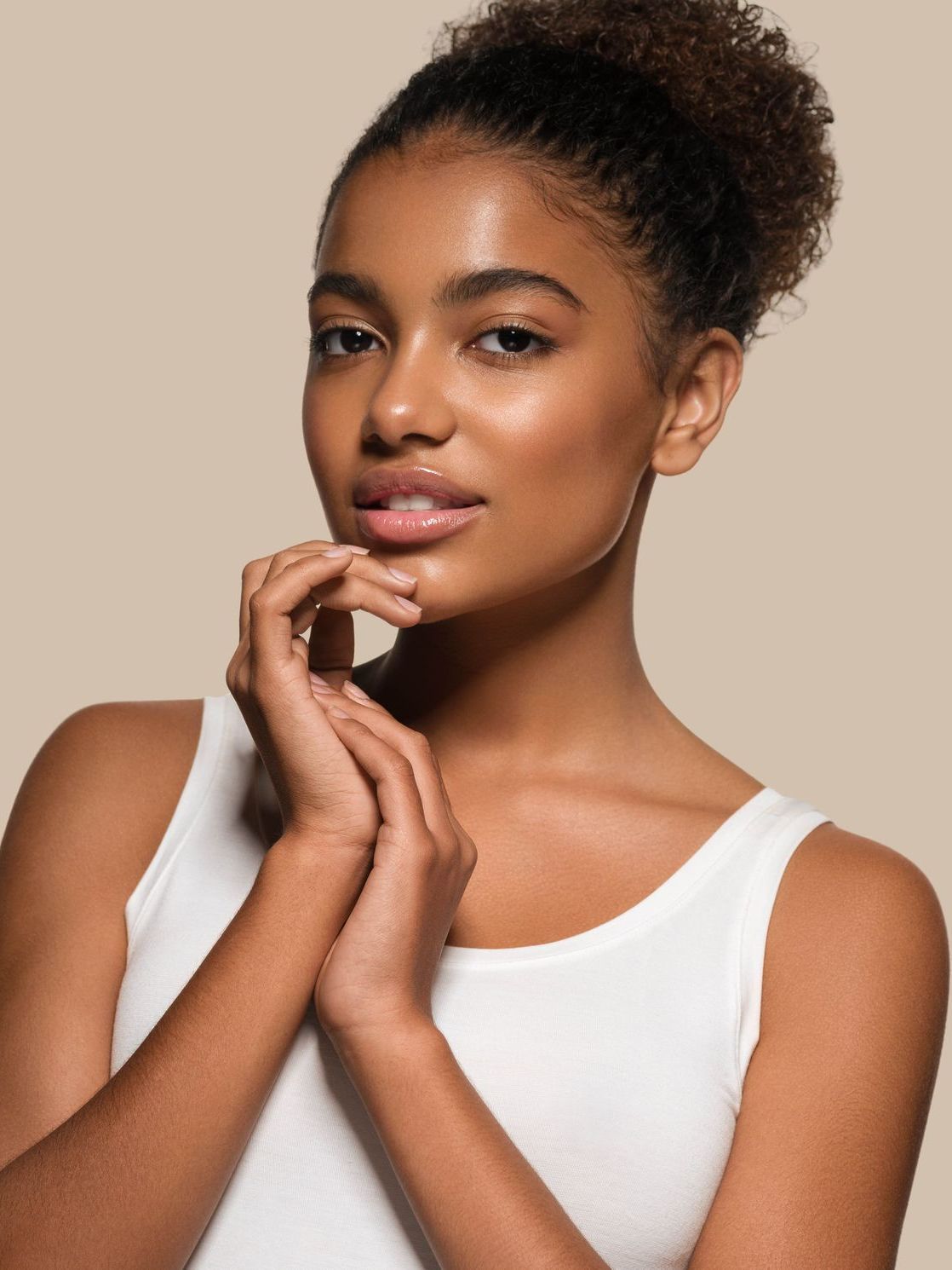 woman with clear skin