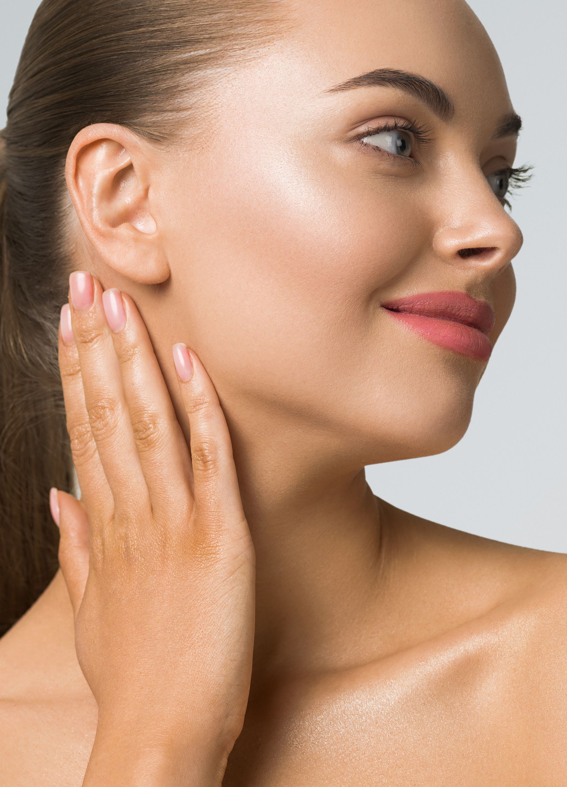 woman with clear skin