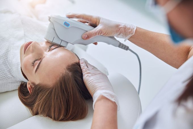 woman getting beauty treatment