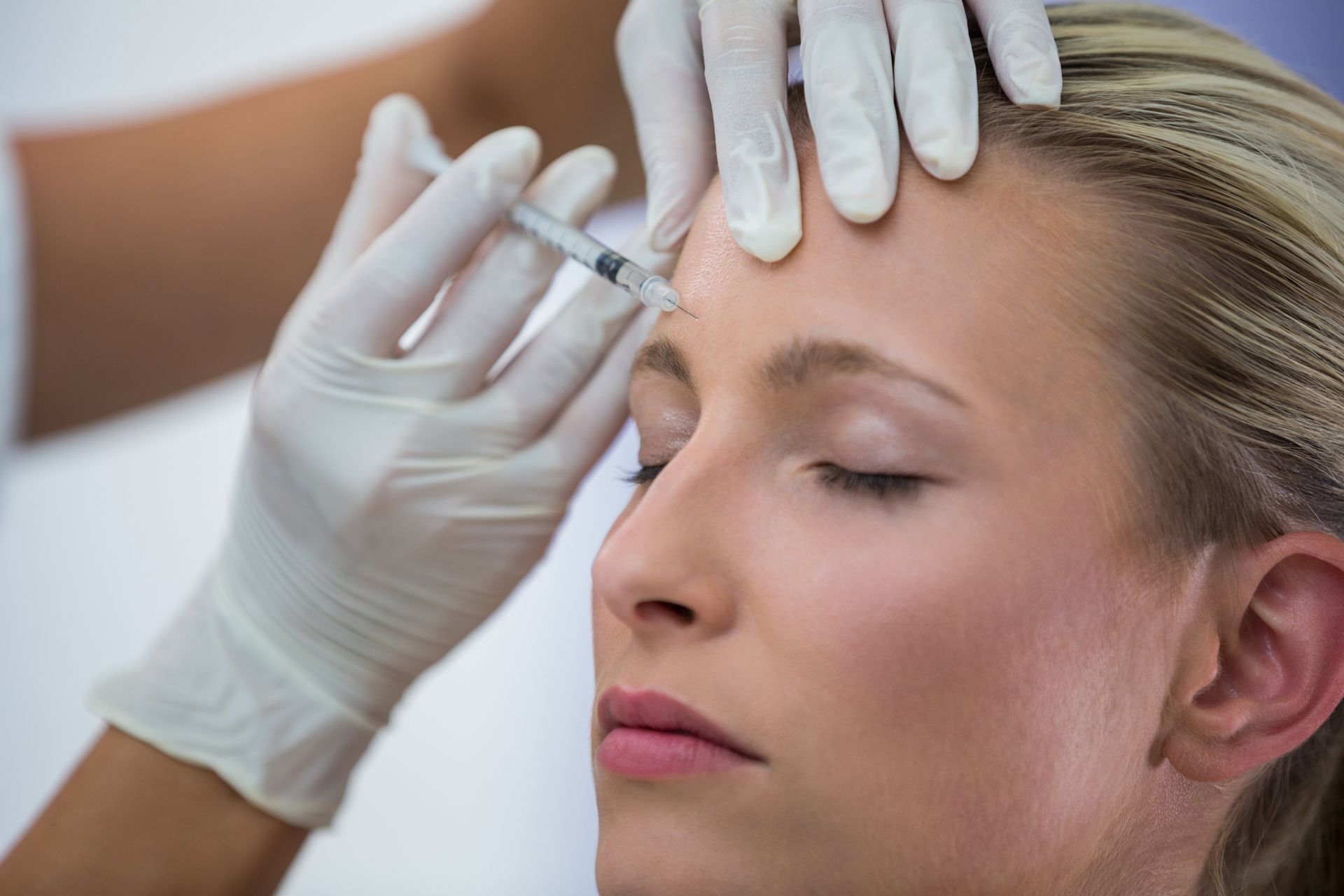 woman getting botox