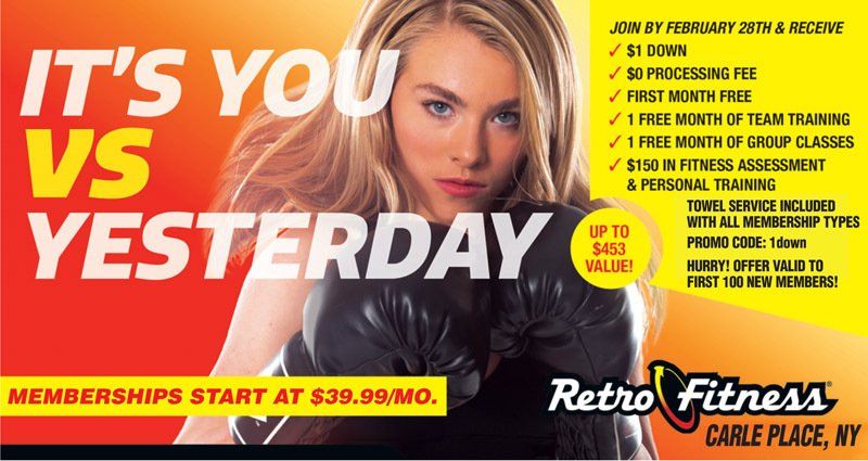 Retro Fitness Postcard