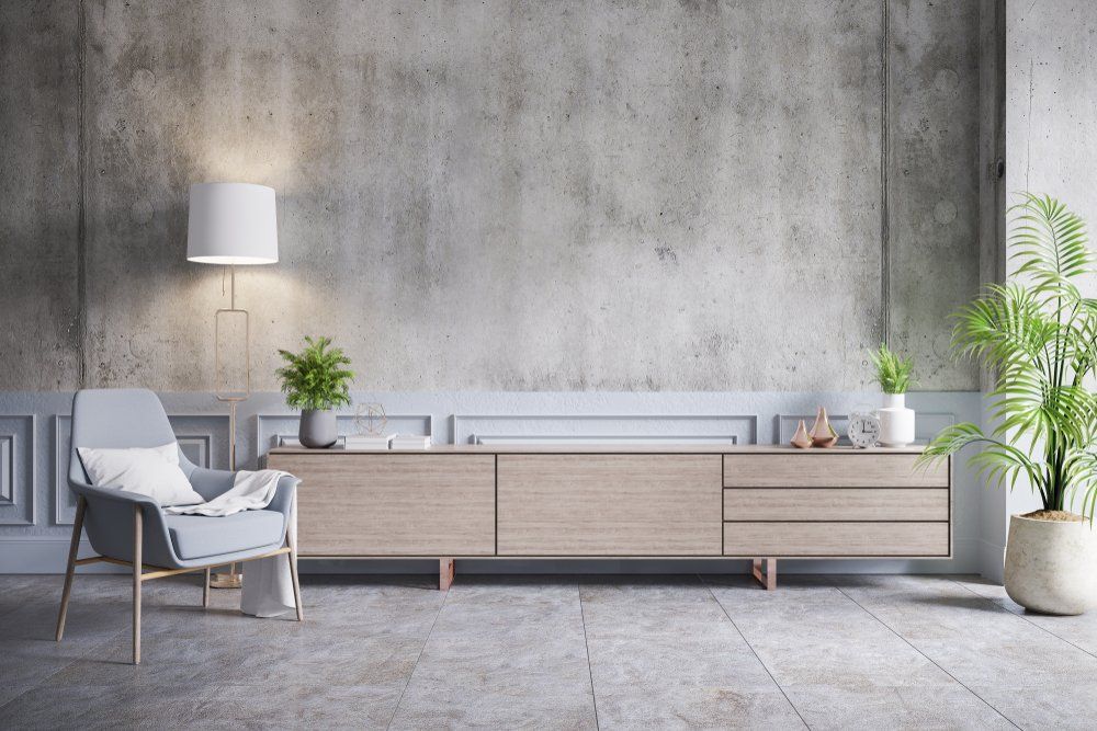 Concrete Wall with Cement Flooring — East Coast Cement Rendering in Lismore, NSW