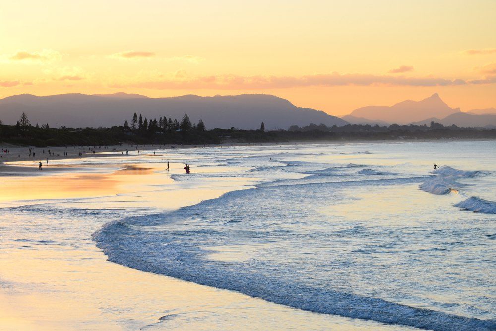 Orange Sunset — East Coast Cement Rendering in Byron Bay, NSW