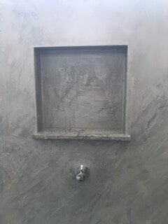 Bathroom Cement Rendering — Venetian Plastering & Cladding Services in Balina, NSW