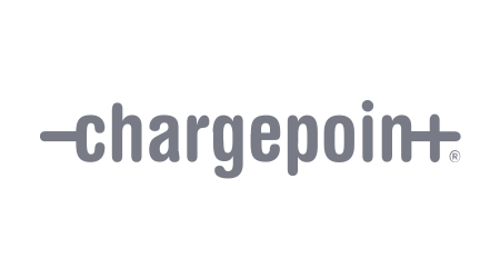 ChargePoint logo in gray.