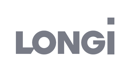 LONGi logo in gray letters.