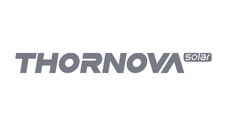 THORNOVA solar logo in grey text.