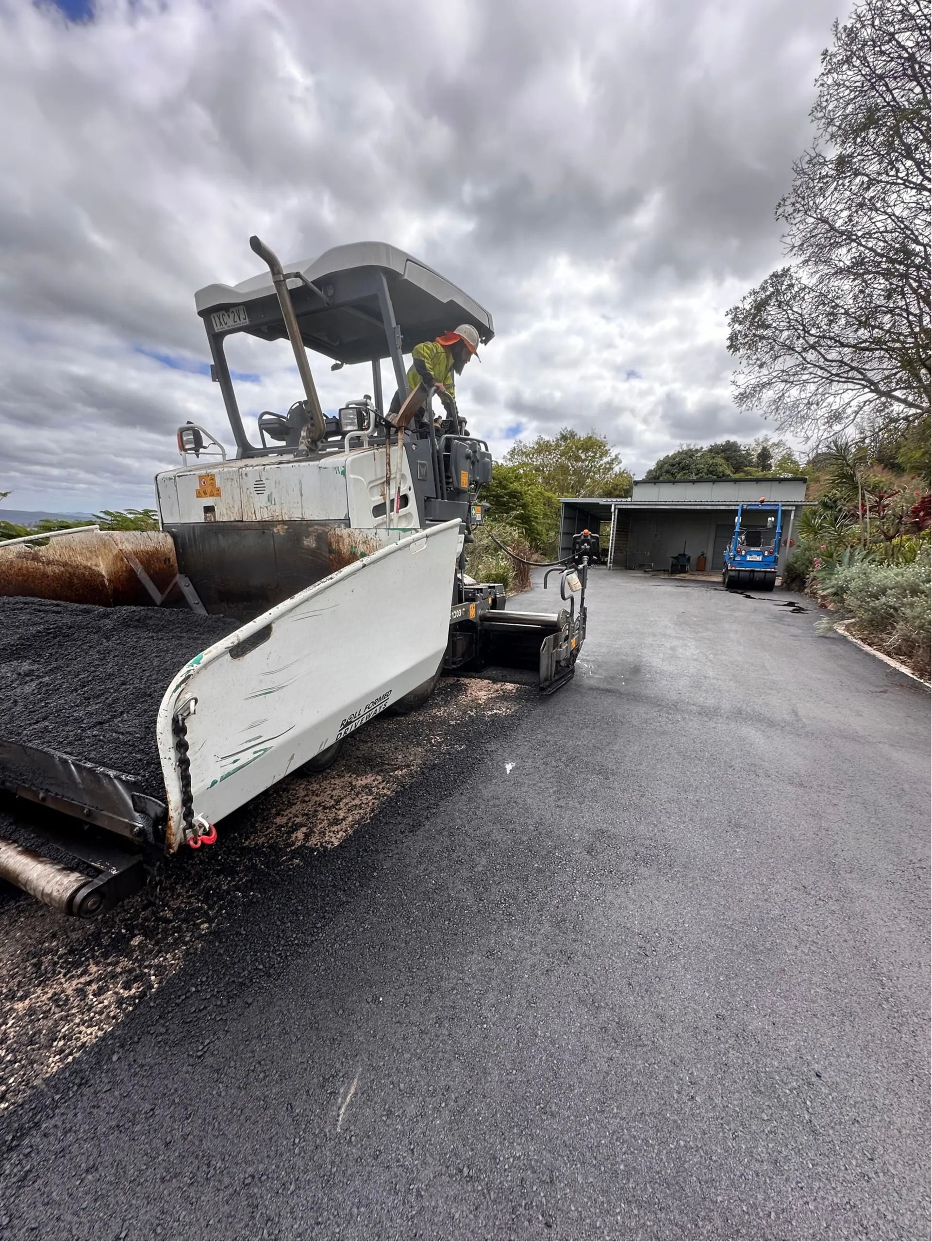 Large Paving Machine on the Sunshine Coast