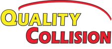 Quality Collision logo with yellow &ldquo;Quality&rdquo; and red &ldquo;Collision&rdquo; under a red swoosh