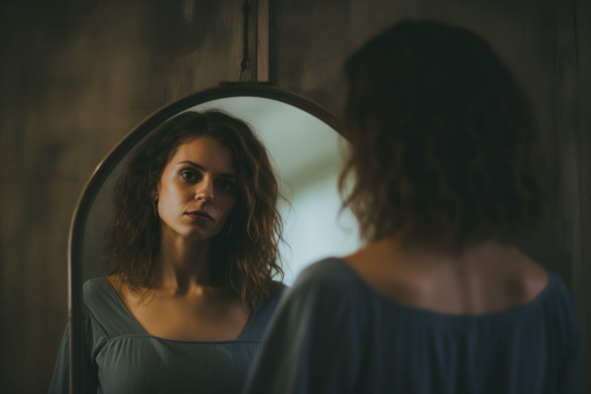 Woman Looking on the Mirror 2
