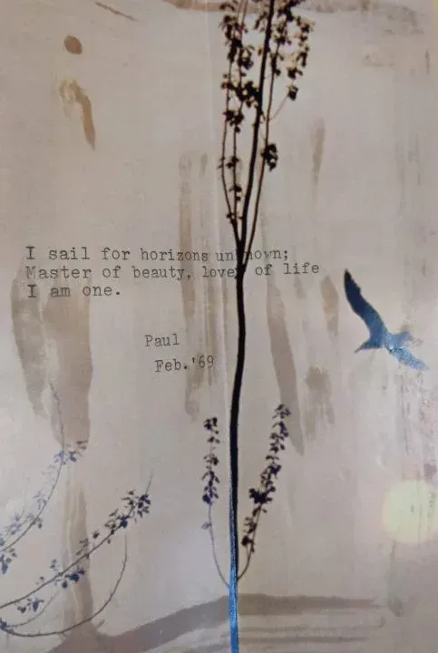 A picture of a plant with a quote on it