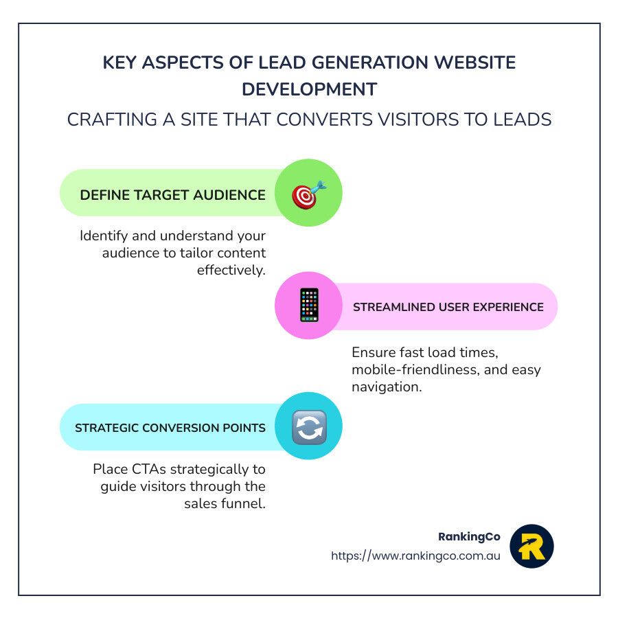 Key aspects of lead generation website development crafting a site that converts visitors to leads
