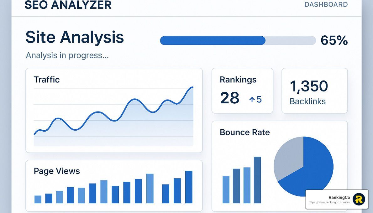 A screenshot of a website 's site analysis dashboard.