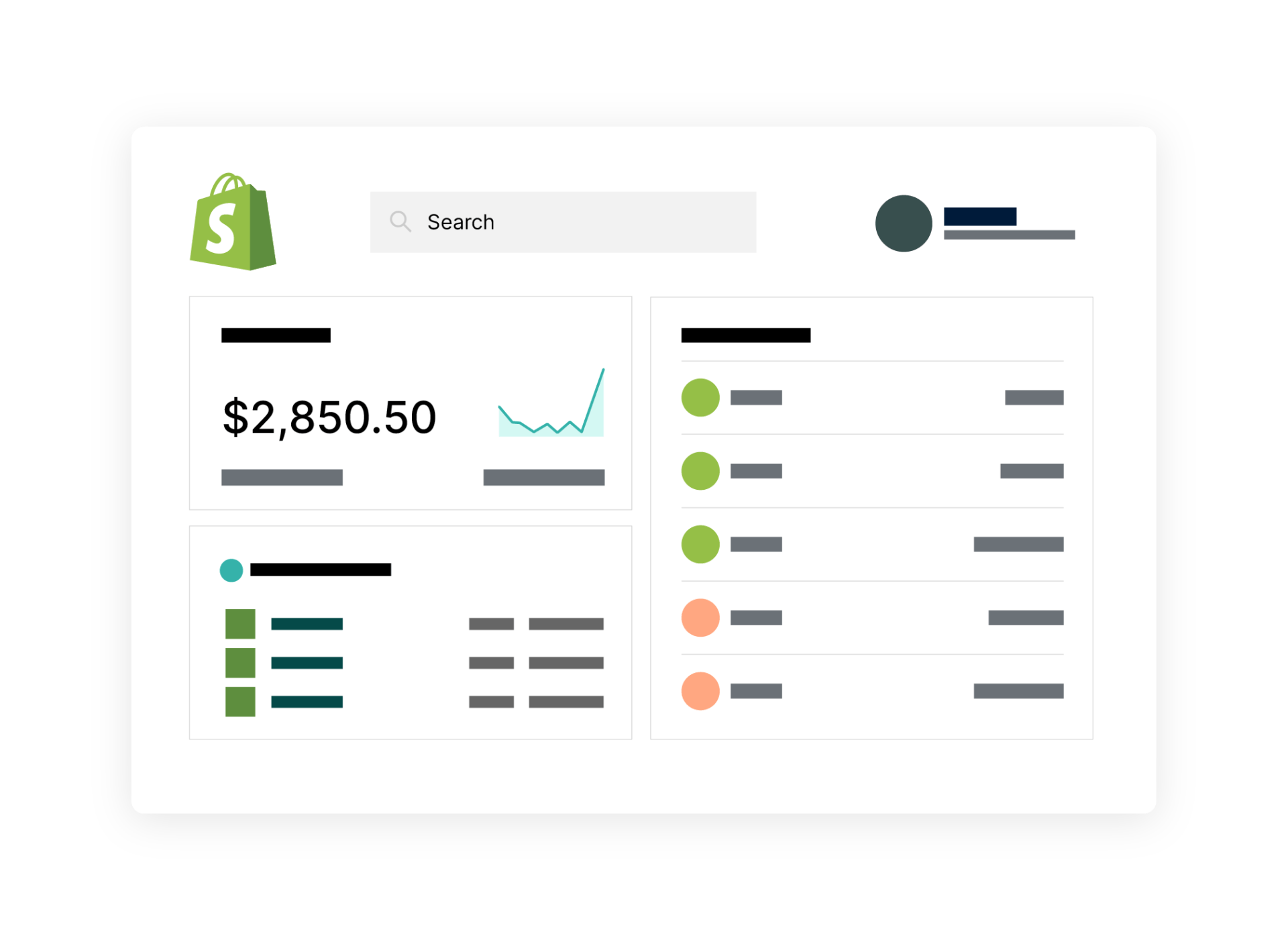 A screenshot of a dashboard on a website.