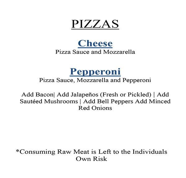Backspin Sports Bar & Grill Austin Menu