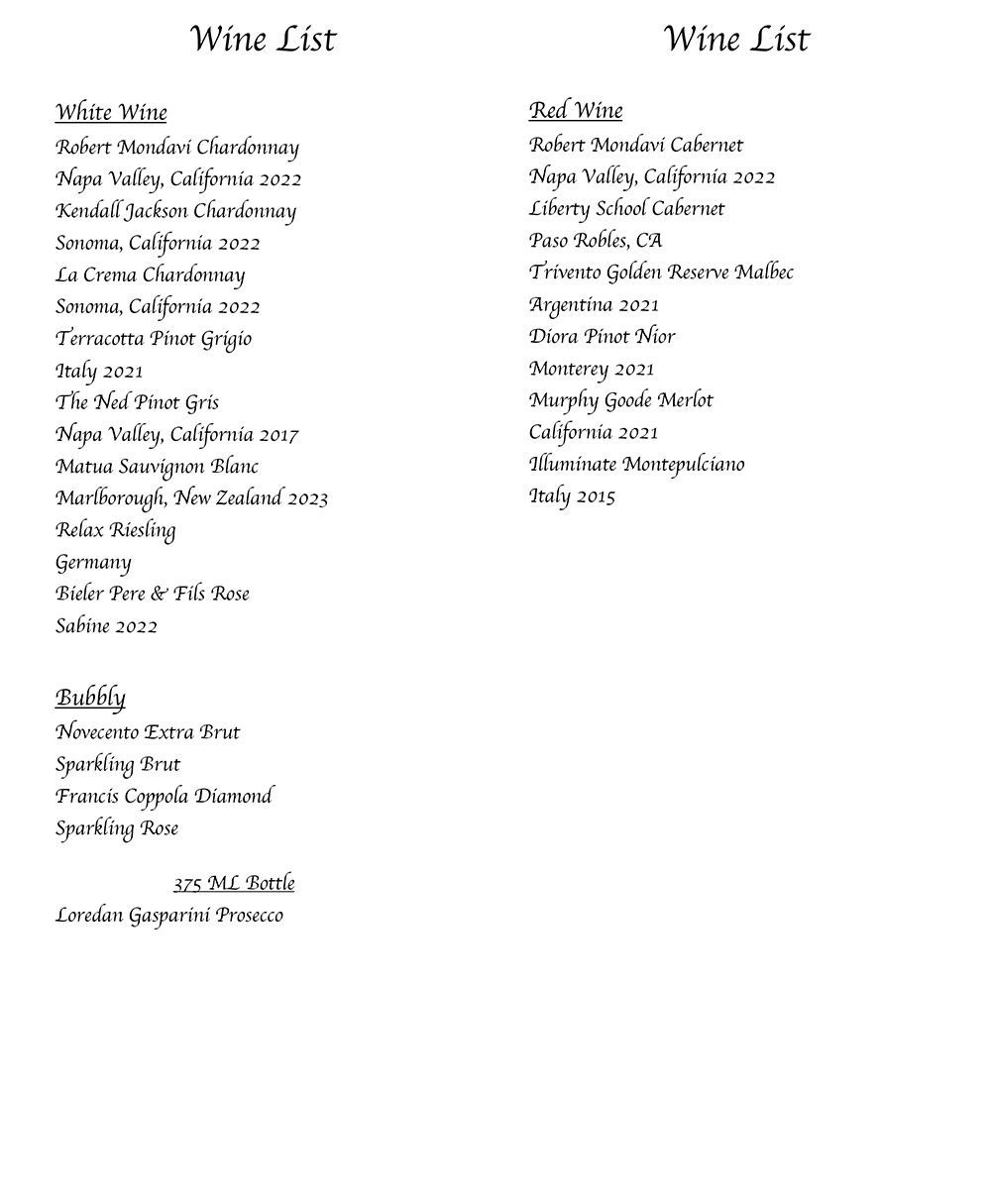 Backspin Sports Bar & Grill Austin Menu