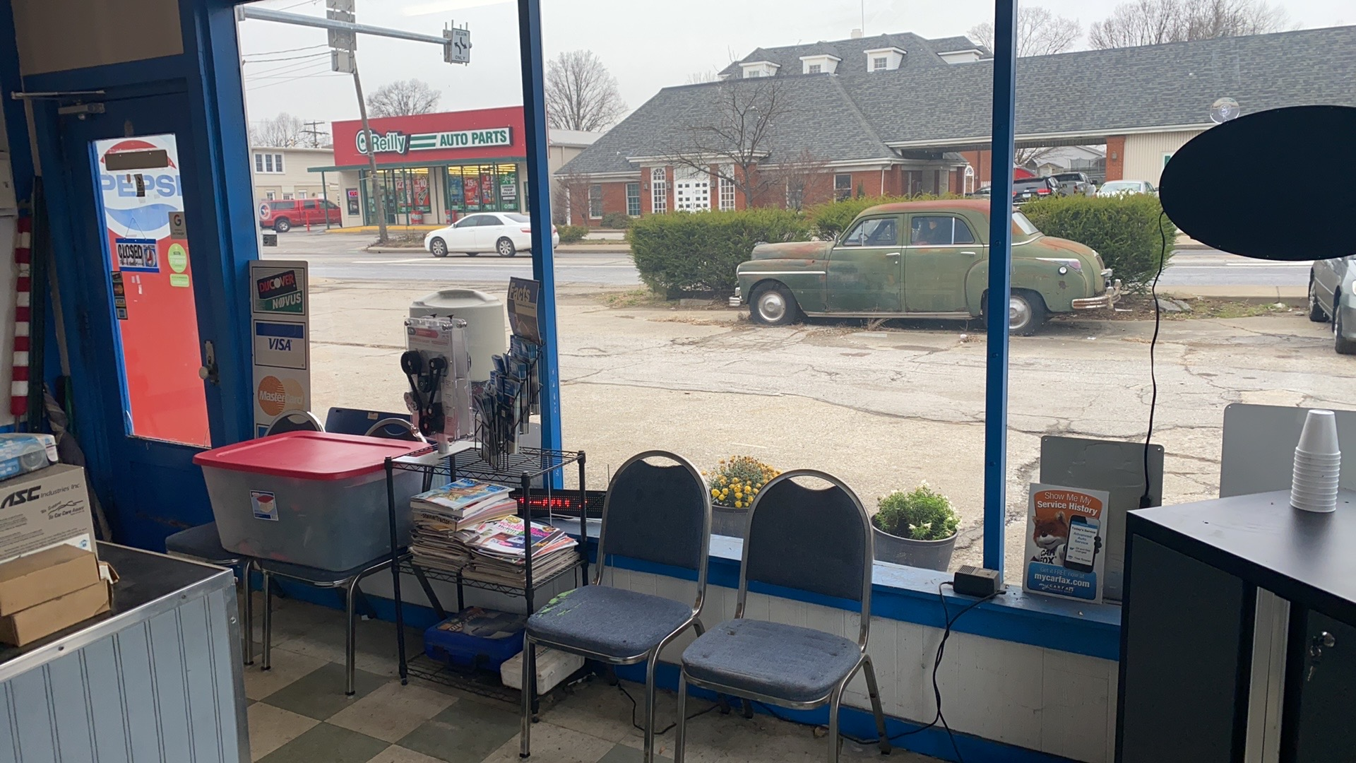 Interior View From Auto Shop Window | Advanced Auto Service