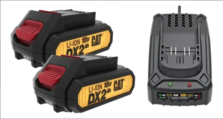 Taladro Percutor Cat 18v 13 Mm 50nm 2 Bat + Carg + Maletin