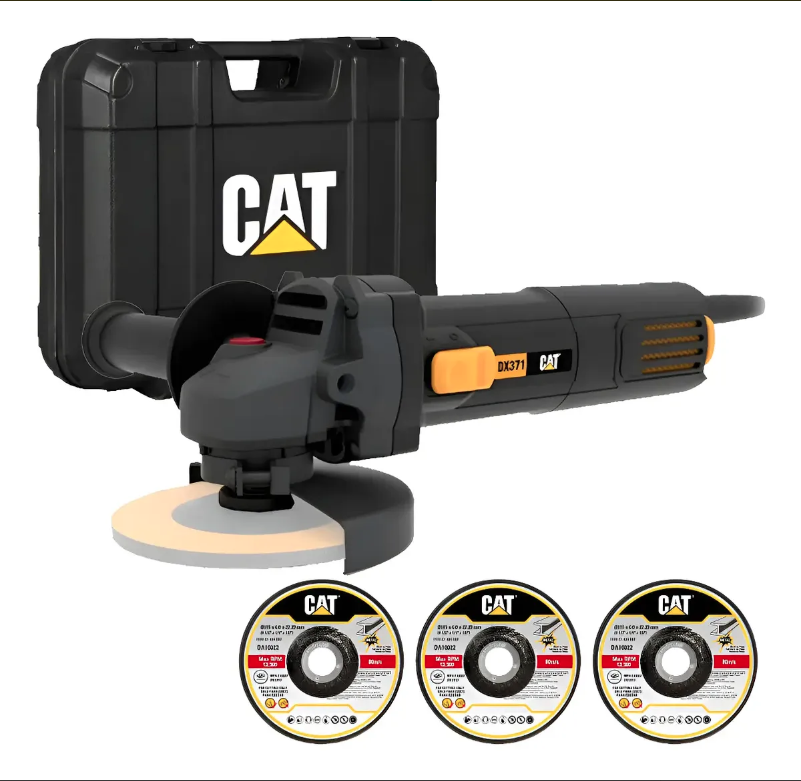 Amoladora Angular 4 1/2 115mm 750w Con Maletín Discos Cat