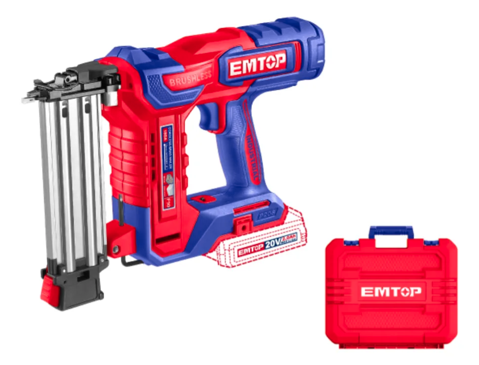 Clavadora Inalámbrica Emtop 20v 50mm -sin Bateria Y Cargador