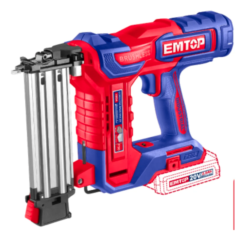 Clavadora Inalámbrica Emtop 20v 50mm -sin Bateria Y Cargador