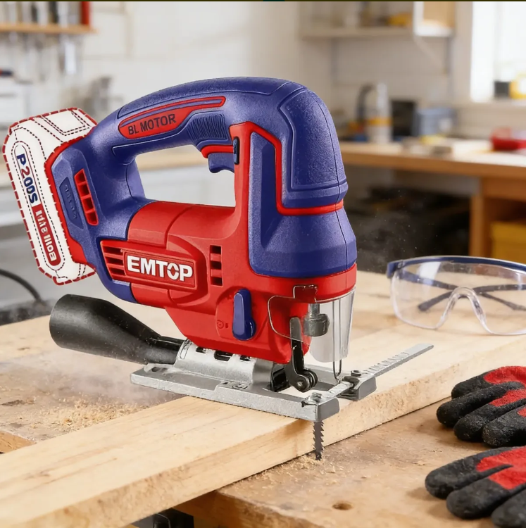 Sierra Caladora Emtop 20v Brushless 3000rpm 110mm sin bateria y cargador